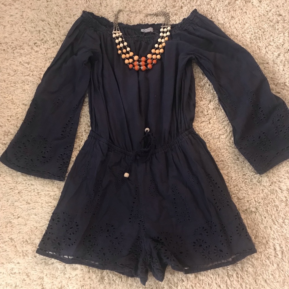 Navy Blue Romper